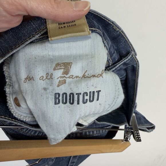 Seven For All Mankind 7FAMK Raw Edge DIY Cut Off Low Rise Denim Shorts Womens 28 - Picture 9 of 9